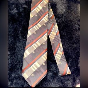 Authentic Classic Burberry Plaid Silk Tie with Equestrian Knight Logo